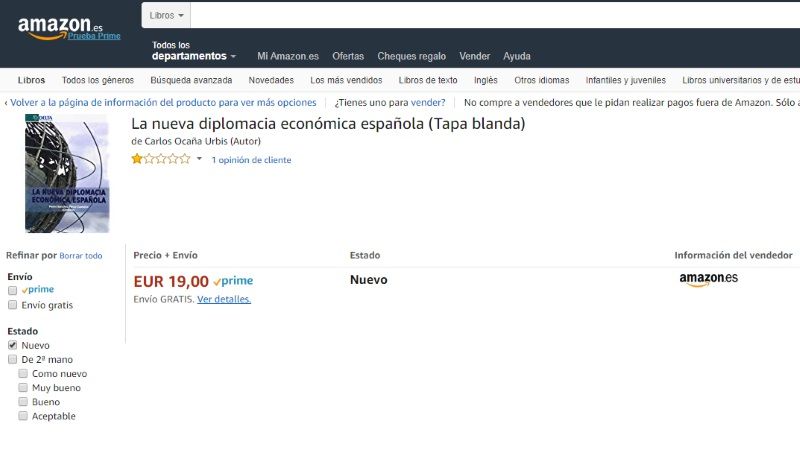 Libro de Pedro Sánchez en Amazon por 19,90 euros Libro de Pedro Sánchez en Amazon por 19,90 euros