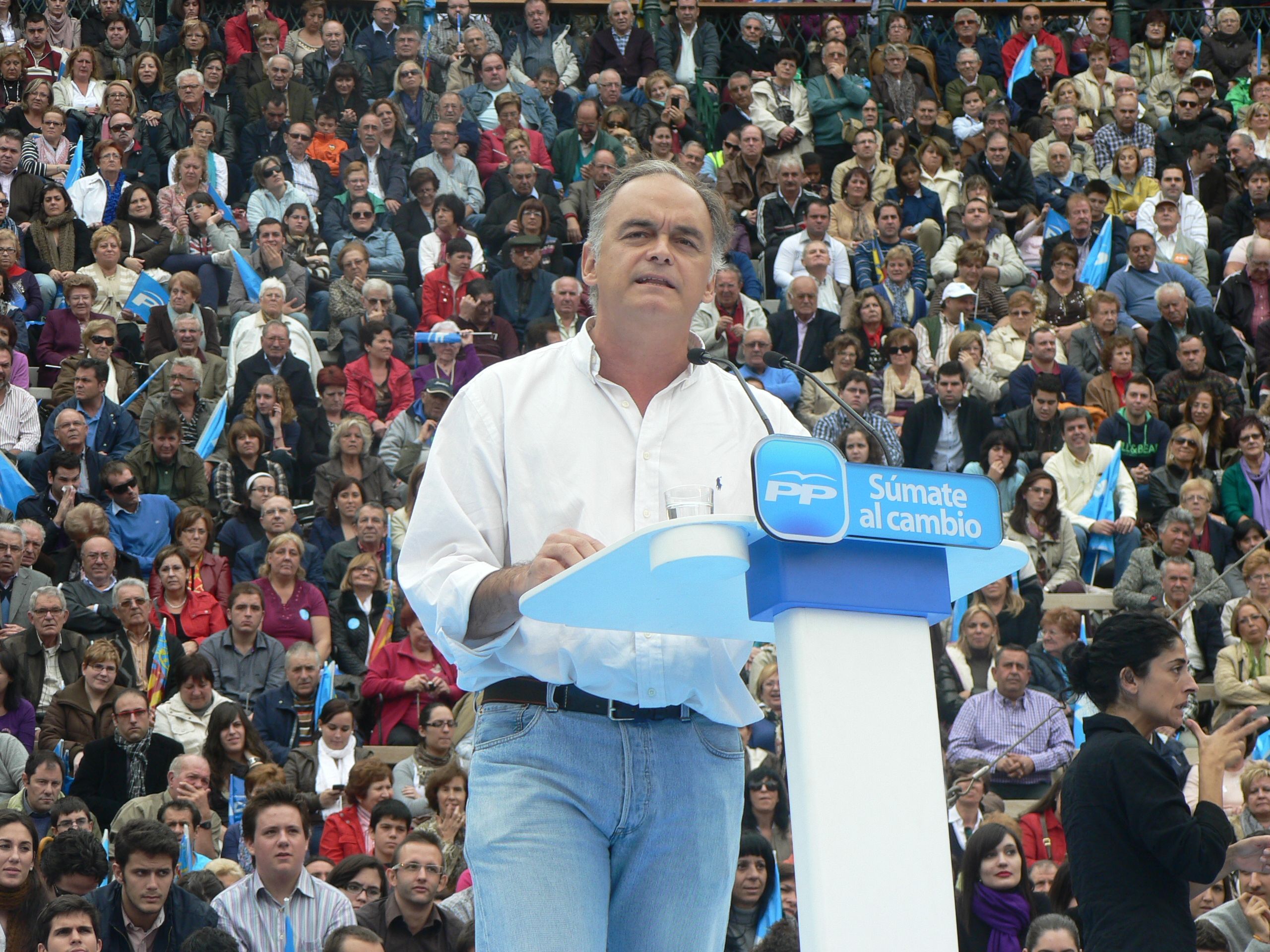 Esteban González Pons durante un mitin