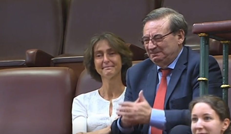 Fernando Martínez muy emocionado en el Congreso