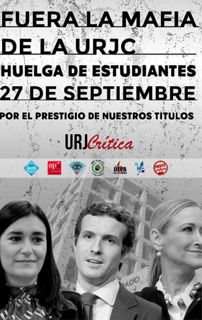 Cartel de la huelga de los estudiantes