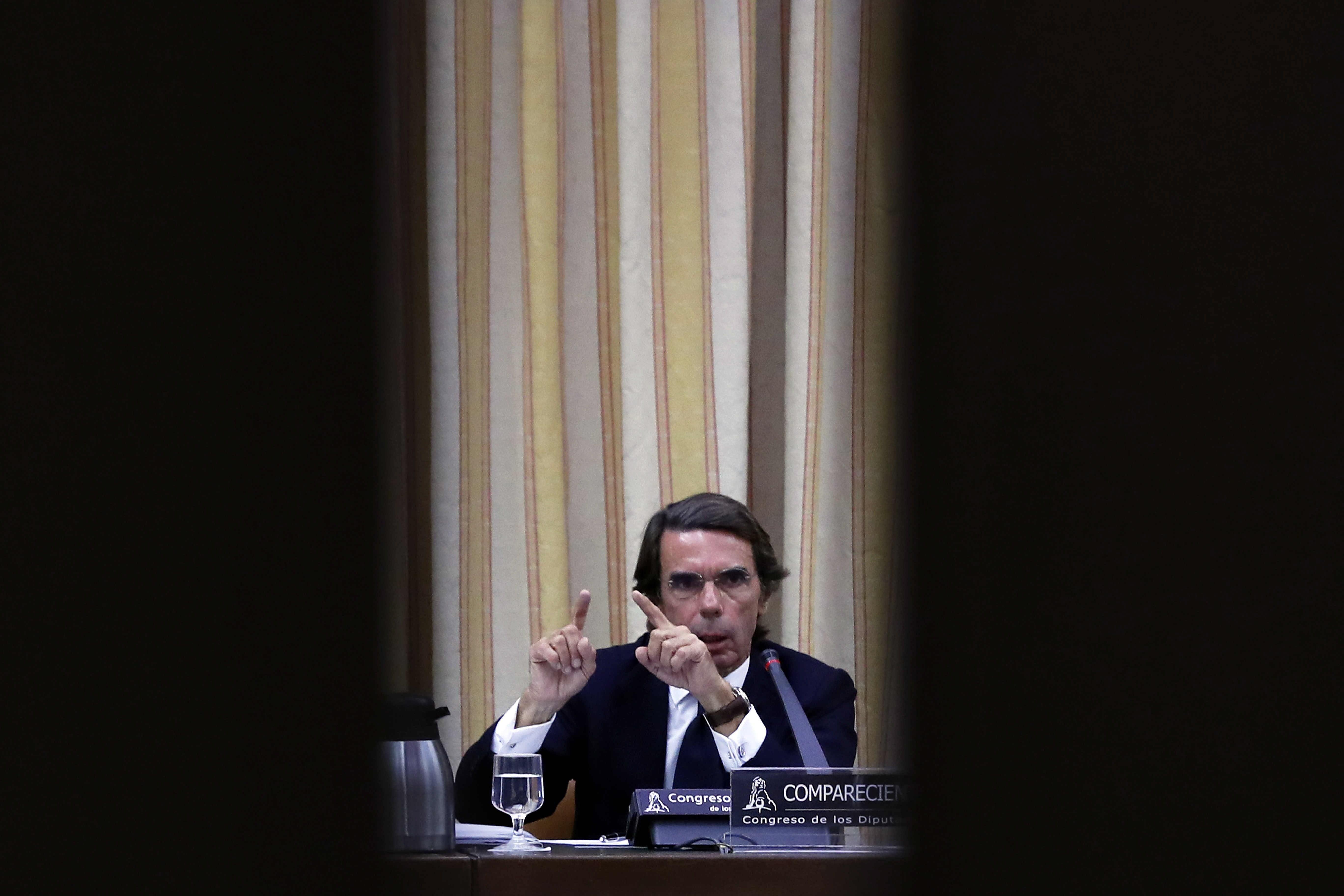 El expresidente del Gobierno José Maria Aznar ante la comisión de la caja B del PP