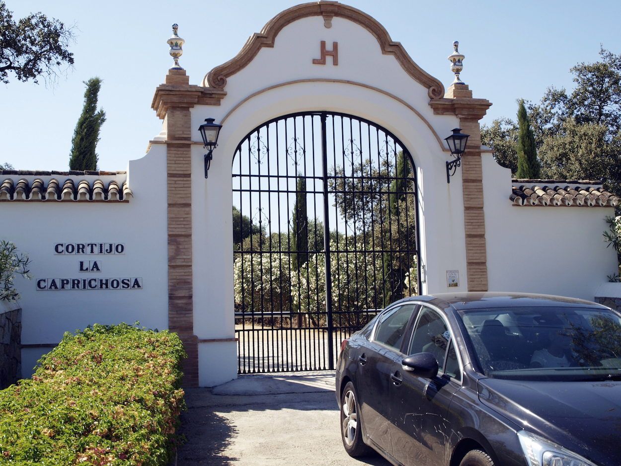 Entrada de la finca que fue propiedad de Joanne Hearst Castro.EFE