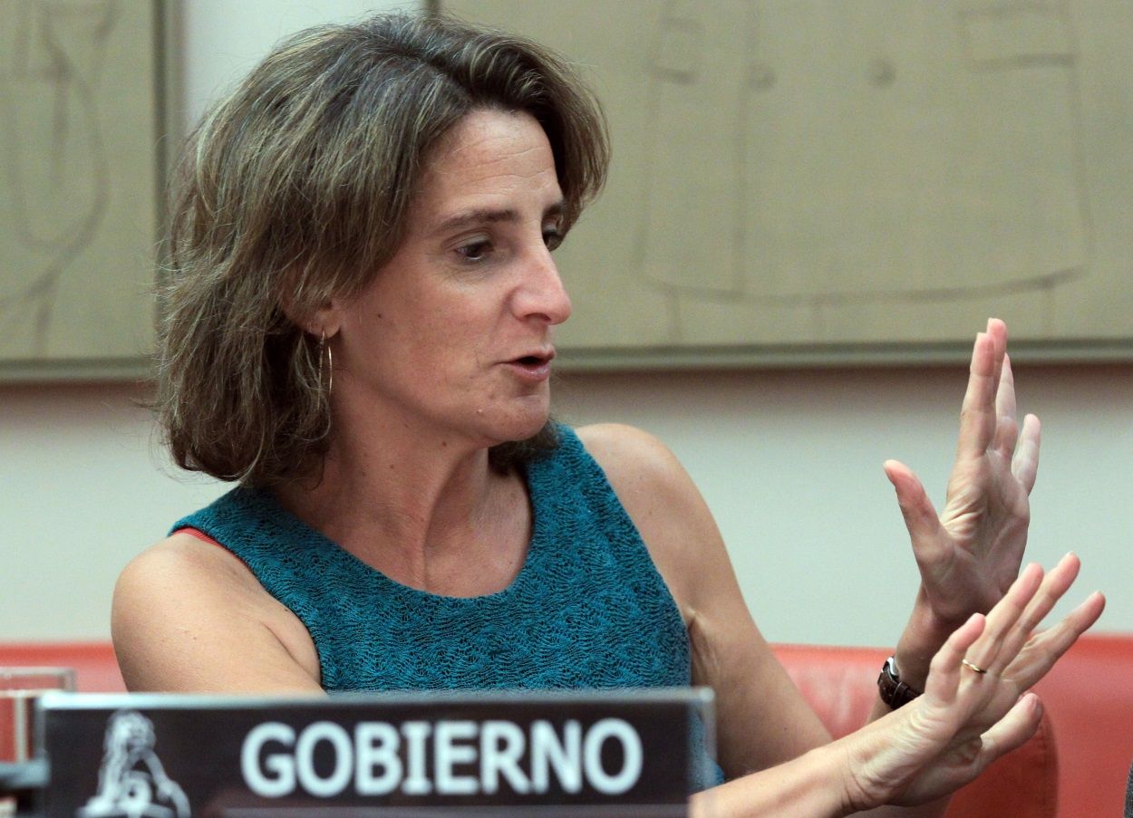 La ministra de Transición Ecológica, Teresa Ribera, en el Congreso en una imagen de archivo. EFE