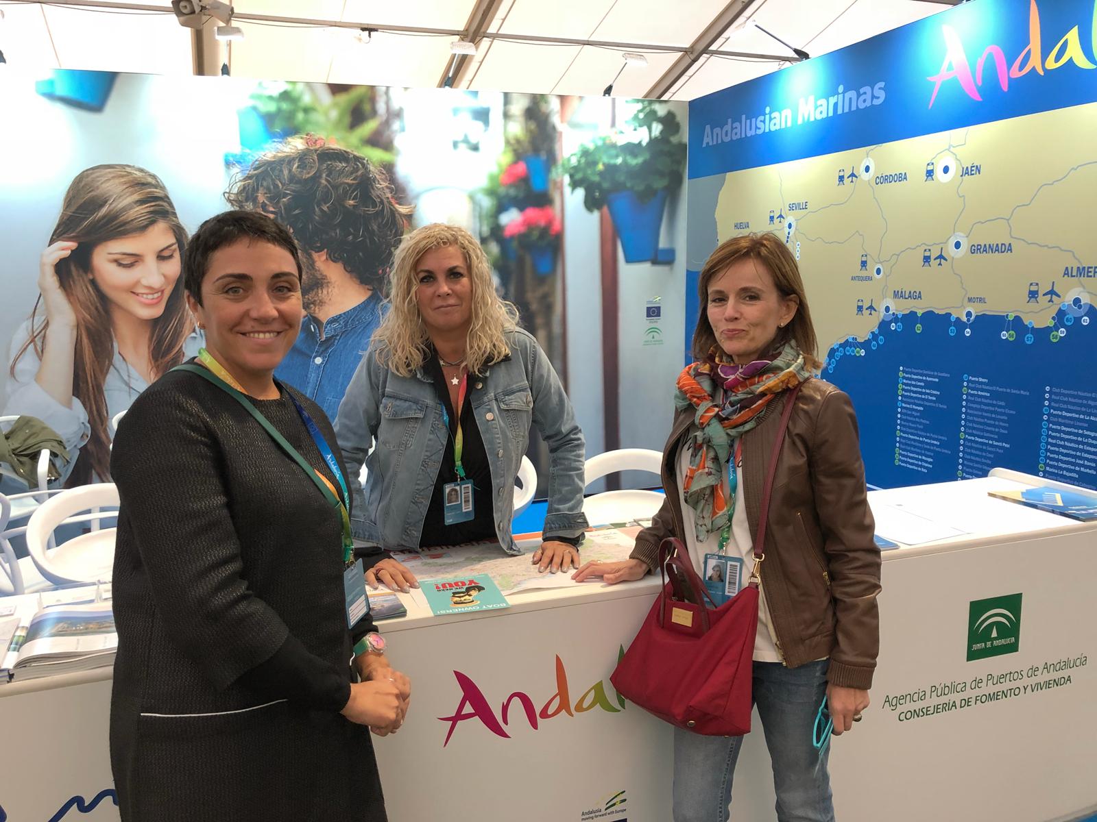 Stand de Andalucía en el Salón Náutico de Southampton, Reino Unido