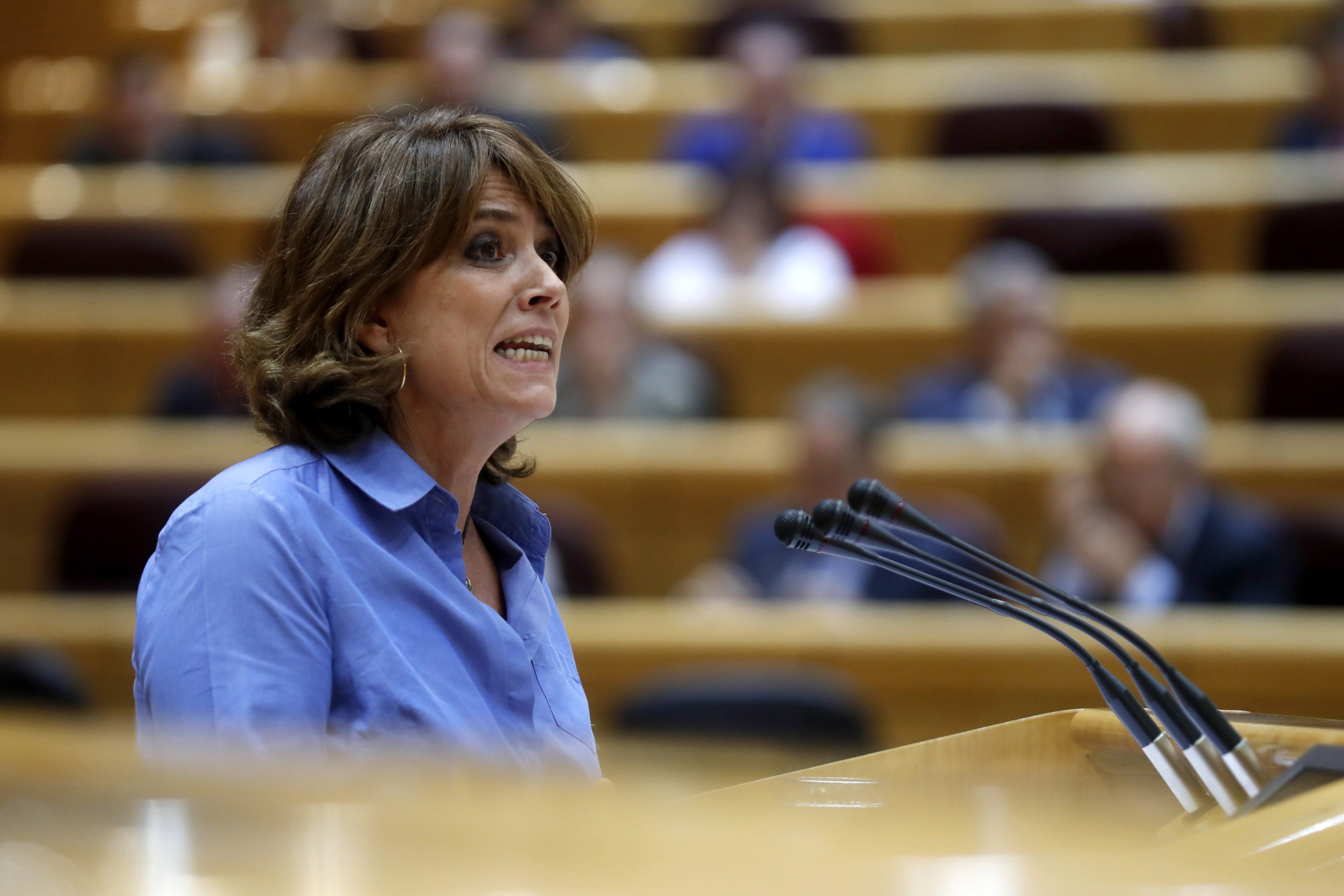 La ministra de Justicia, Dolores Delgado, en una intervención en el Senado - EFE/Archivo