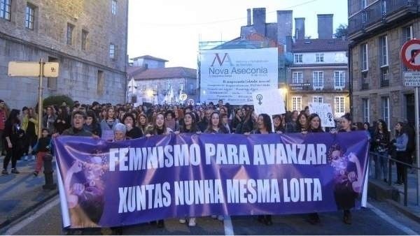 Huelga feminista en Santiago de Compostela