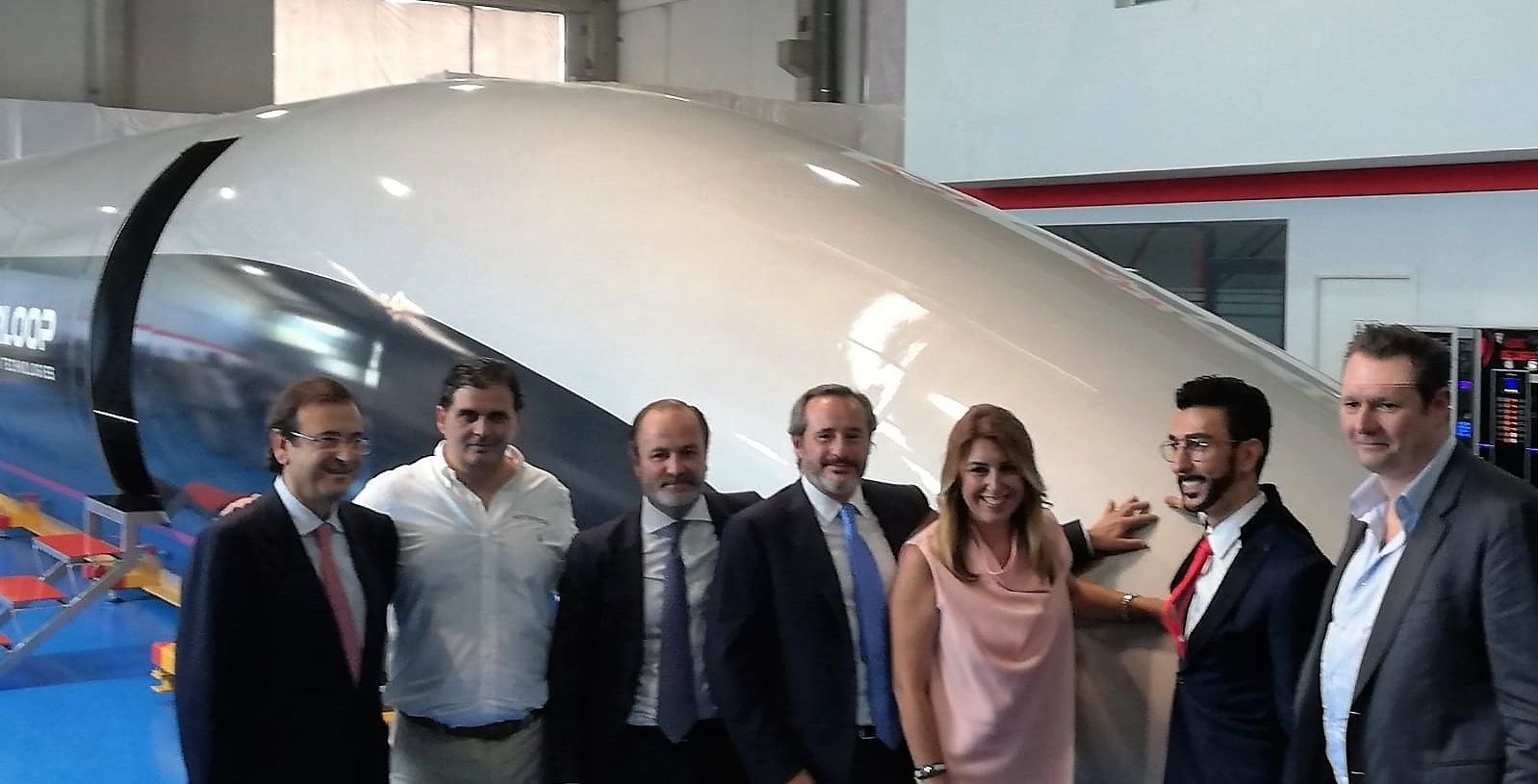 Susana Díaz en la presentación del Hyperloop esta mañana