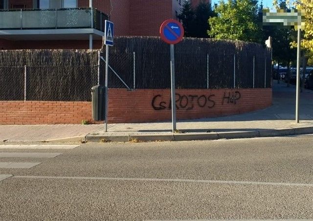 Pintada en el domicilio del portavoz de Ciudadanos en Boadilla - Europa Press