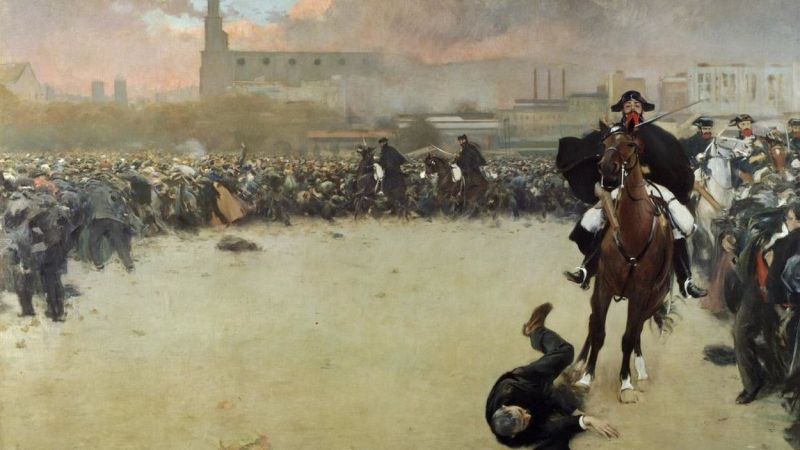 cuadro 'La Carga', de Ramon Casas. Wikipedia cuadro 'La Carga', de Ramon Casas. Wikipedia