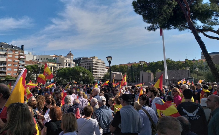 Concentración en la Plaza de Colón.