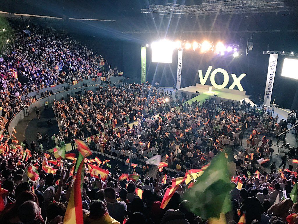 Acto de Vox en el Palacio de Vistalegre.