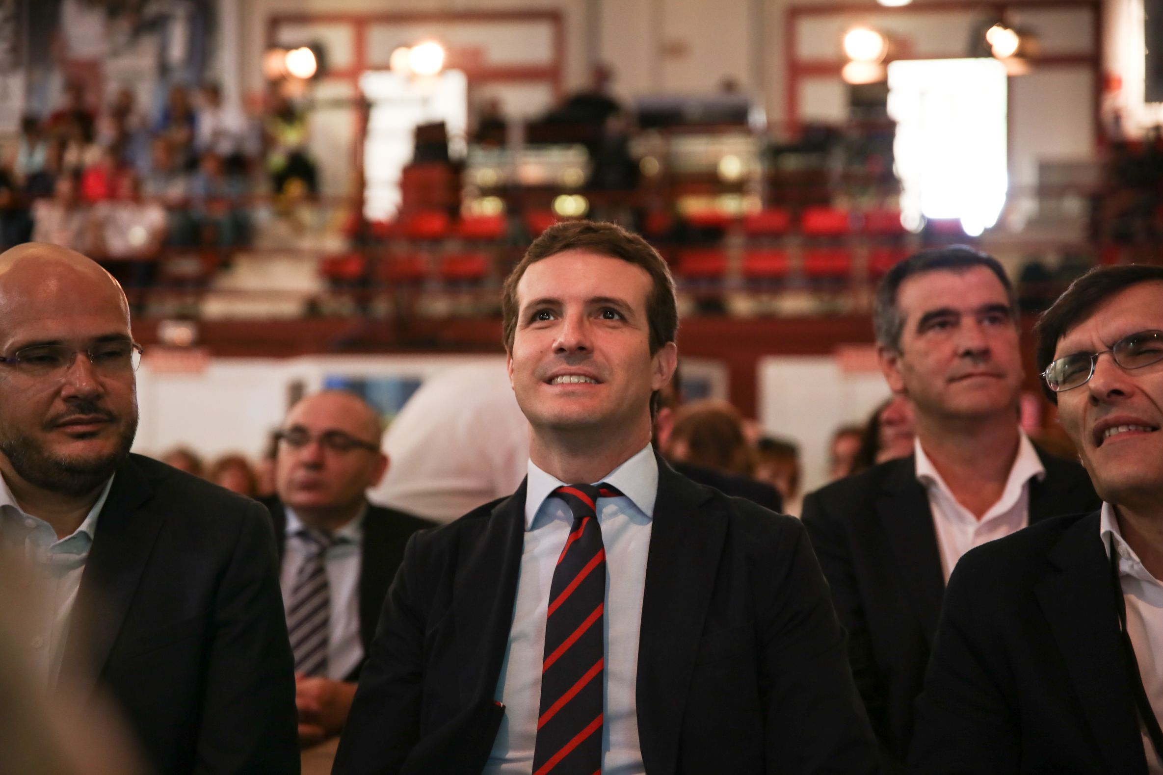  El presidente del PP, Pablo Casado, entrando en el X Congreso Estatal de Unidad Progresista de la ONCE