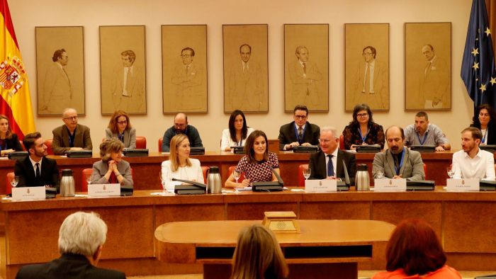 La Reina durante su intervención. (Casa Real)