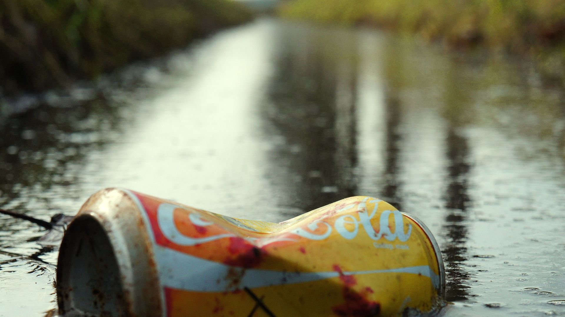 Lata de refresco en un arroyo. Foto: Mjmulders1989