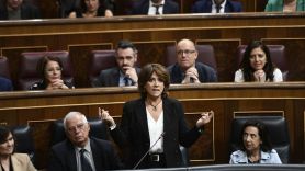 La ministra de Justicia, Dolores Delgado, en el Congreso. Europa Press