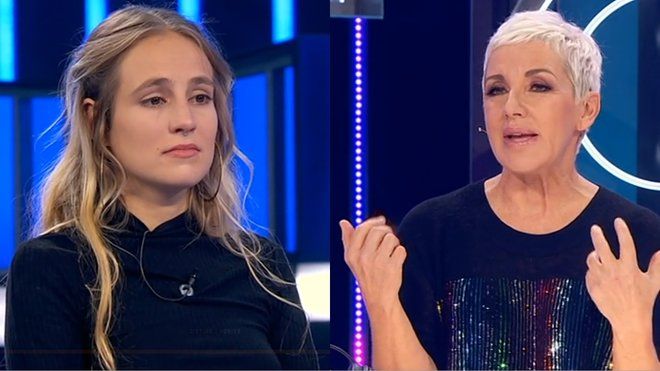 María, concursante de 'OT 2018' y Ana Torroja, miembro del jurado. Fuente: Mediaset.