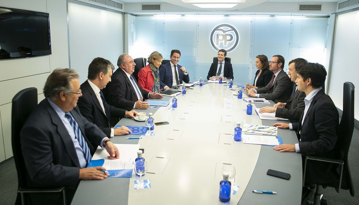 Pablo Casado preside la reunión del comité de dirección del PP