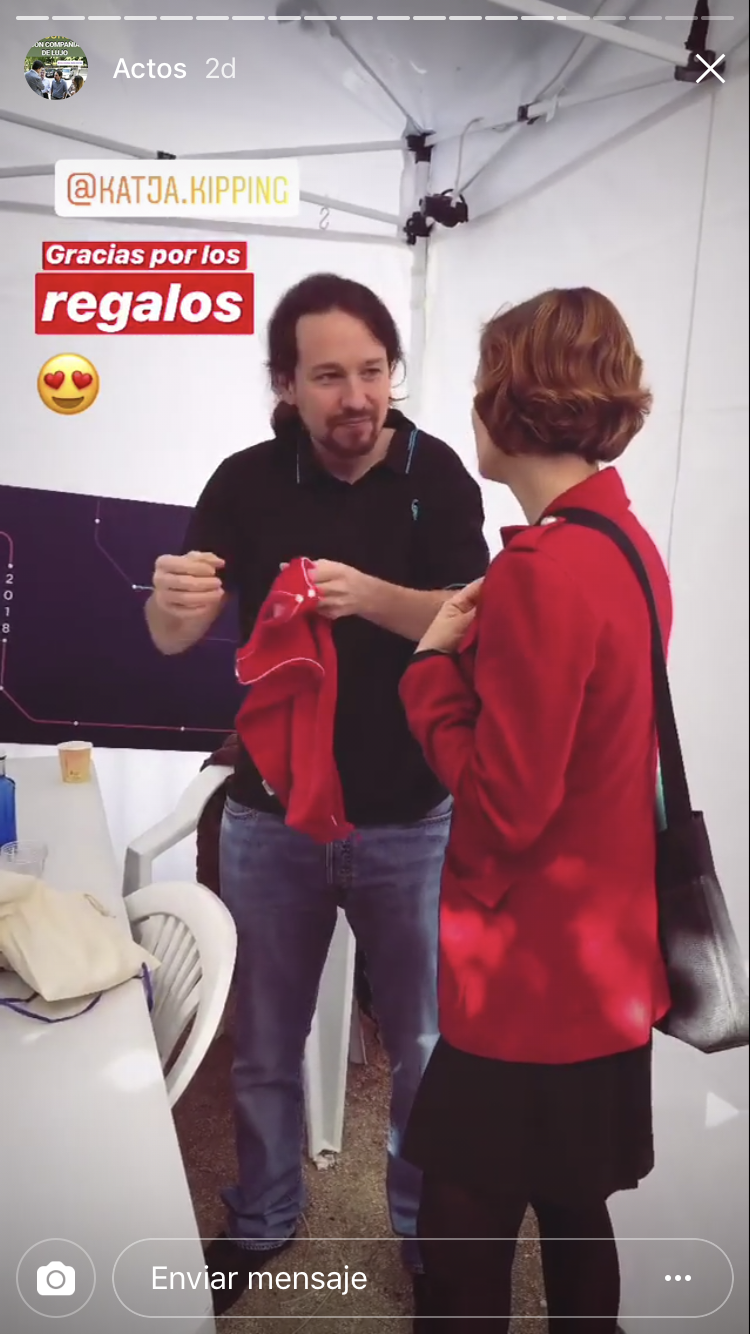 Pablo Iglesias con Katja Kipping, líder del partido alemán Die Linke