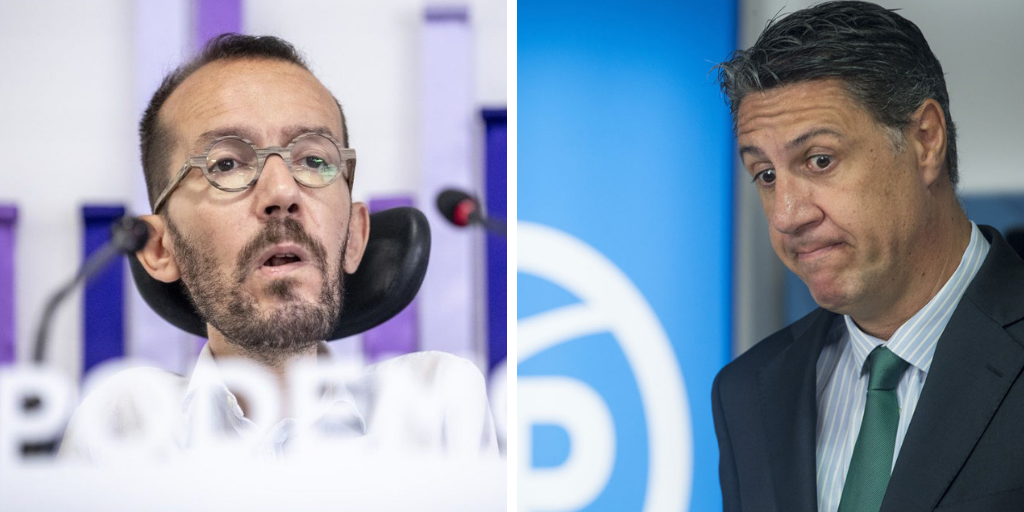 Fotomontaje cin imágenes de Pablo Echenique y Xavier García Albiol