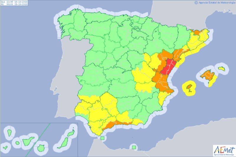 mapa gota fria