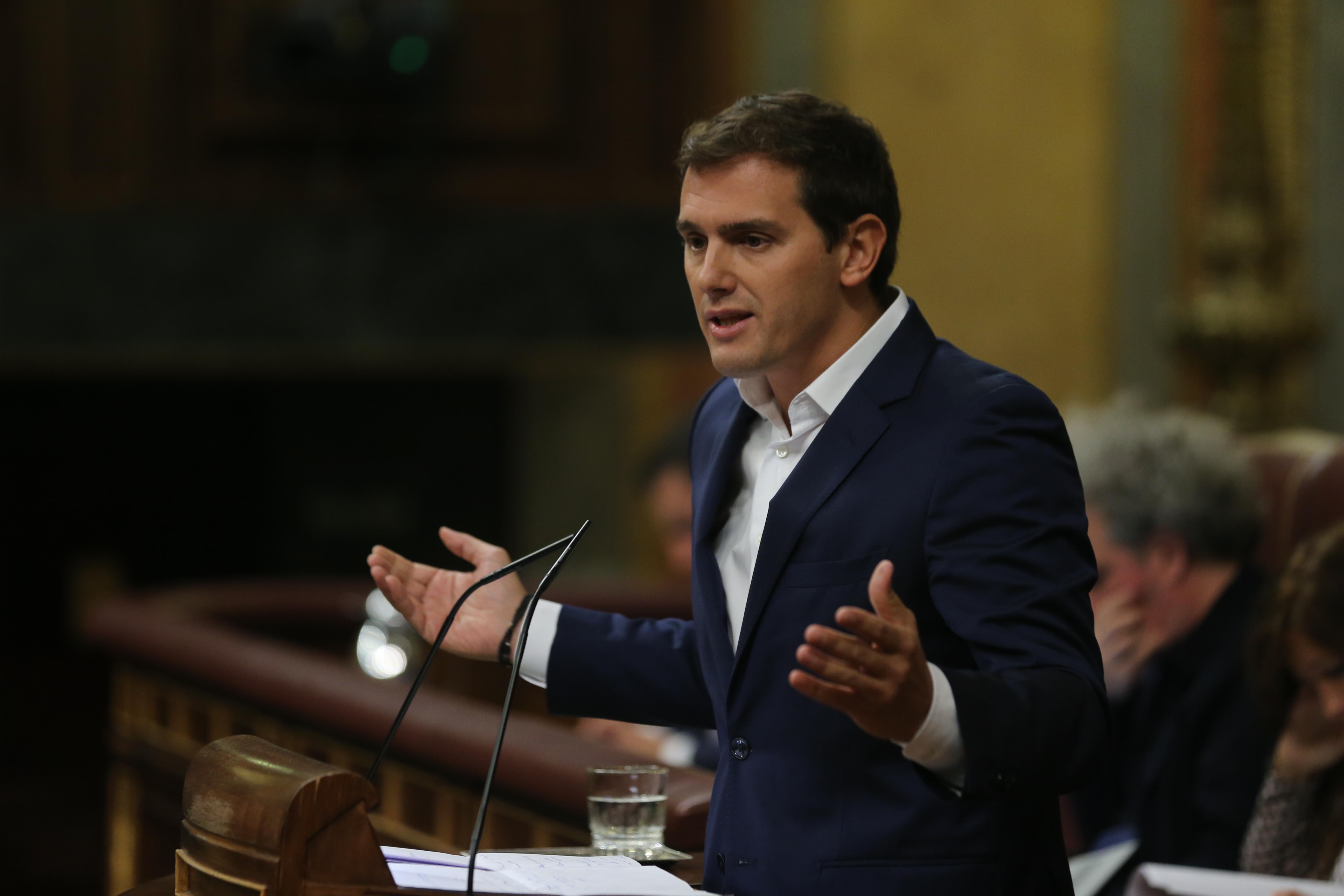 Albert Rivera durante una intervención en el Congreso. Europa Press.