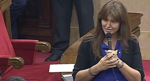 Laura Borràs, respondiendo a Ciudadanos en el Parlament.