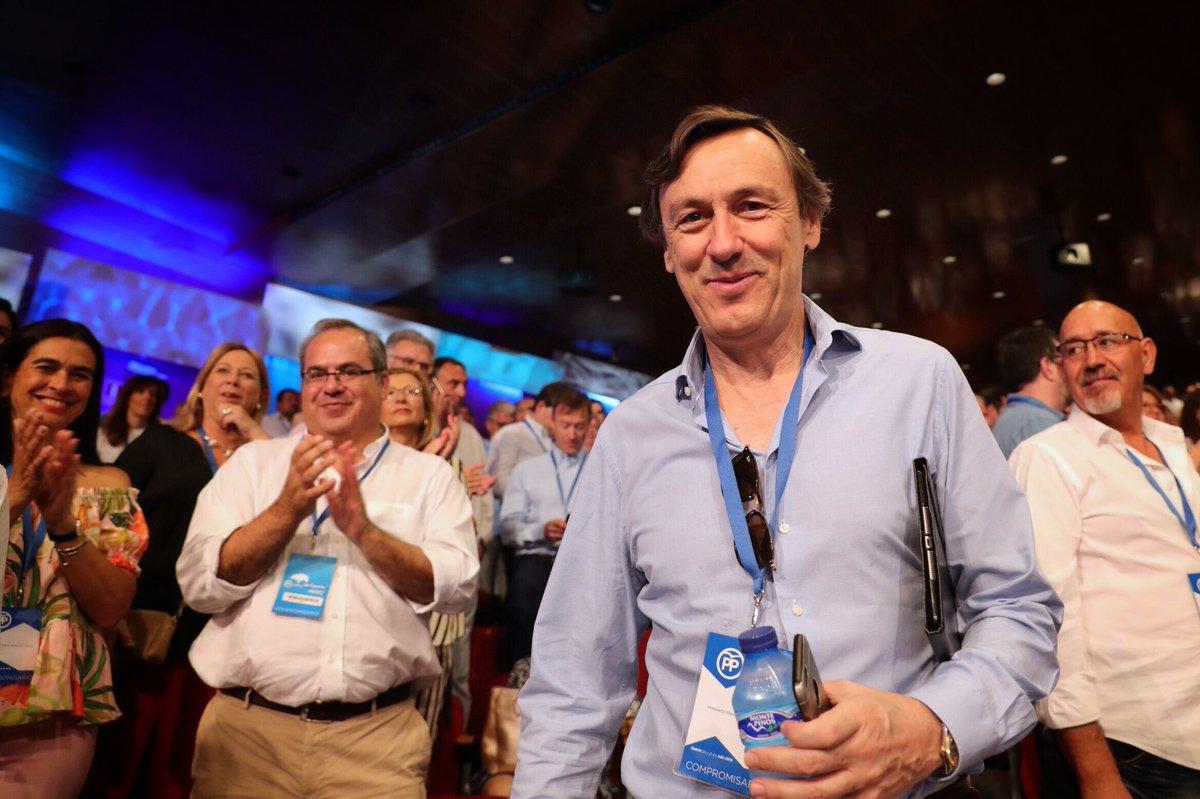 Rafael Hernando durante el Congreso Nacional que eligió a Pablo Casado como presidente del PP.