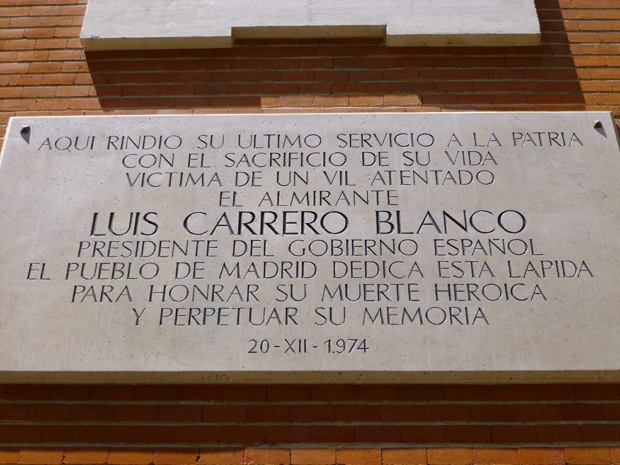 Memorial de Carrero Blanco.