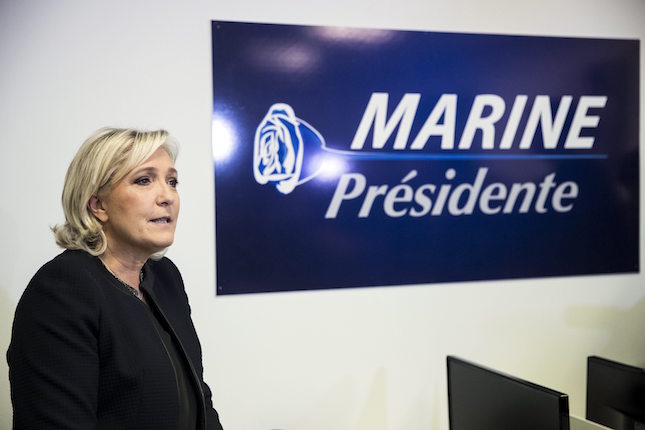 La ultraderechista francesa Marine Le Pen durante la presentación de su campaña para las elecciones presidenciales de 2017. 