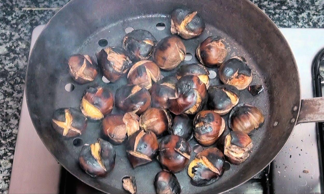 Castañas asadas.