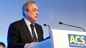 Florentino Pérez, presidente de ACS, en una presentación de resultados anterior