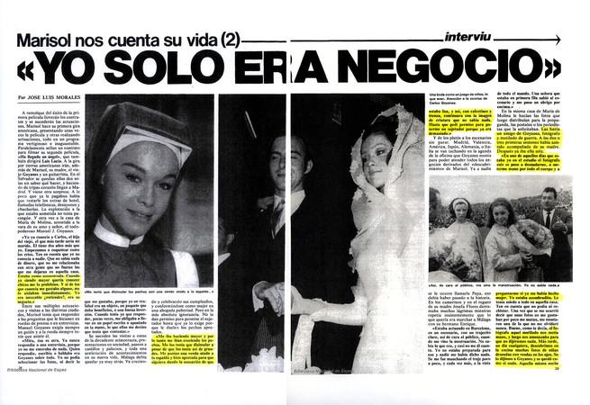 1979: segunda de las entrevistas en las que Pepa Flores denunciaba a 'Interviú' los abusos cometidos por su entorno. 1979: segunda de las entrevistas en las que Pepa Flores denunciaba a 'Interviú' los abusos cometidos por su entorno.