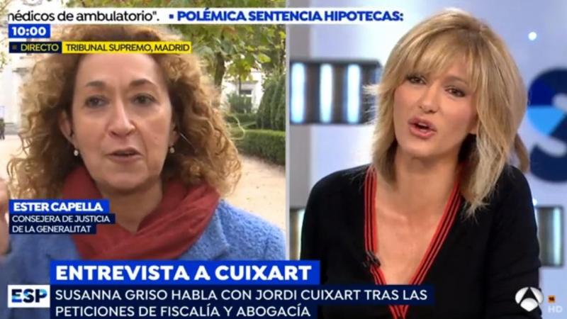 Ester Capella se enzarza en directo con Susanna Griso