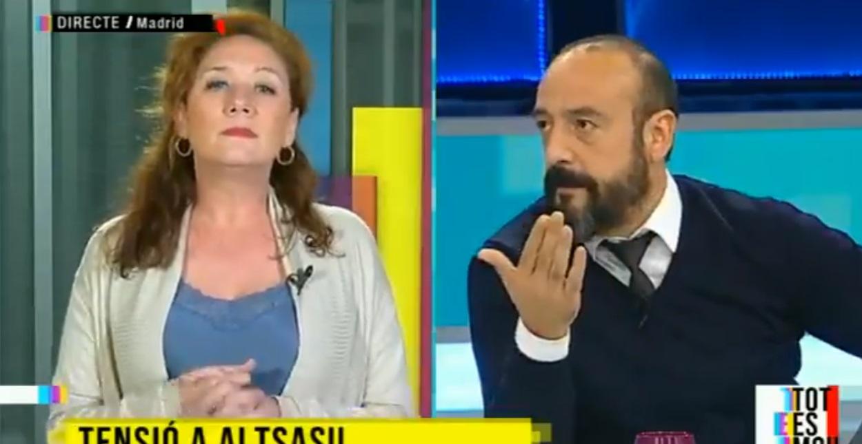 Cristina Fallarás y Jordi Cañas en TV3