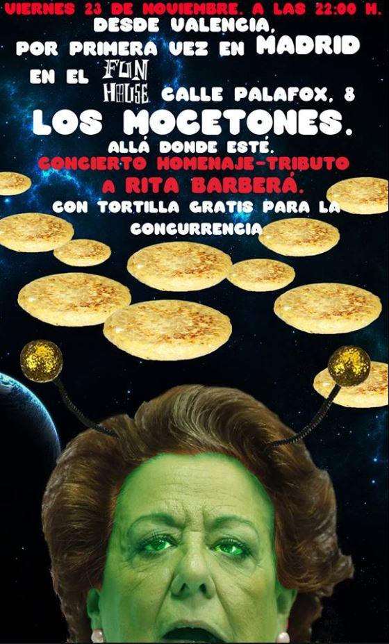 Otro cartel de la fiesta homenaje a Rita Barberá Otro cartel de la fiesta homenaje a Rita Barberá
