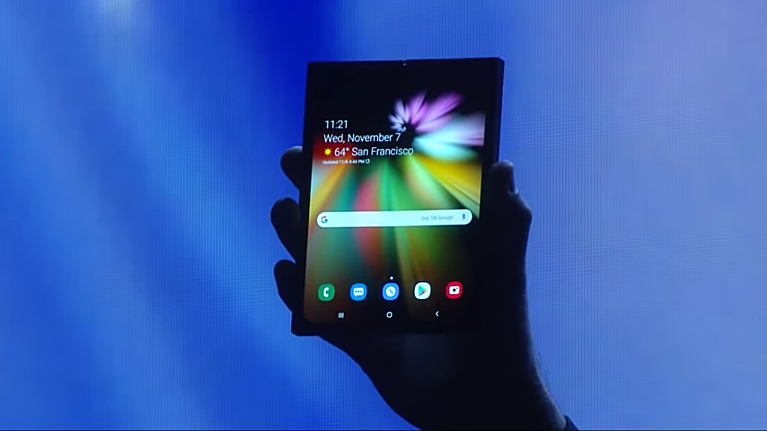 Imagen del Samsung flexible, un nuevo dispositivo que podría salir al mercado en 2019.