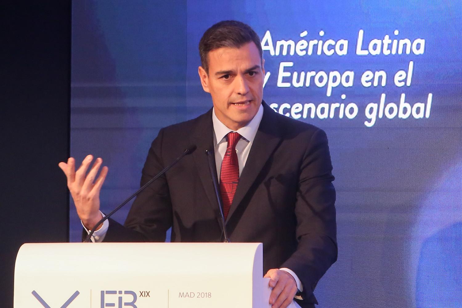 Sánchez en el Foro Iberoamérica en Madrid. 