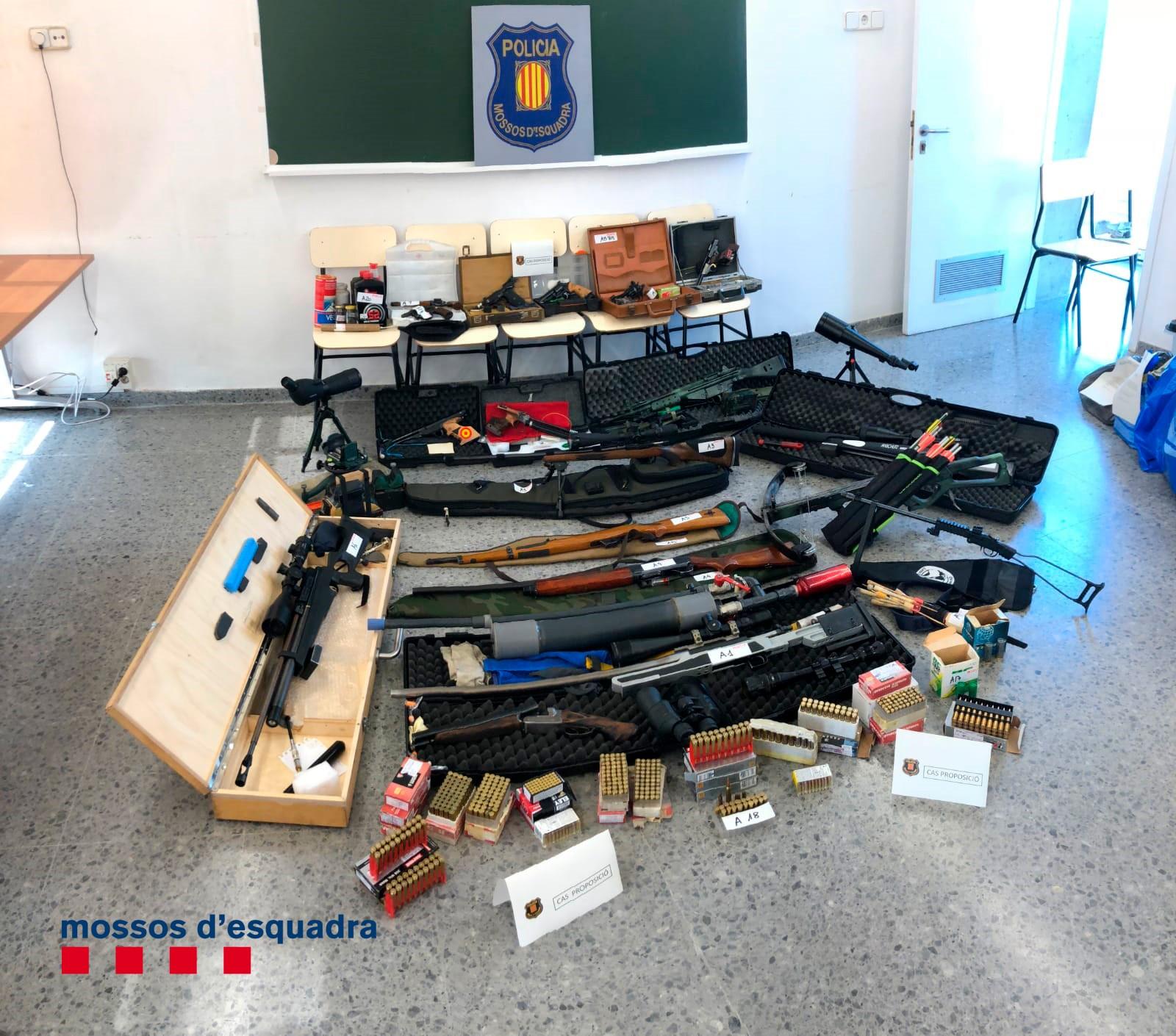 Armas que almacenaba Manuel Murillo, el irador que quería atentar contra Pedro Sánchez.