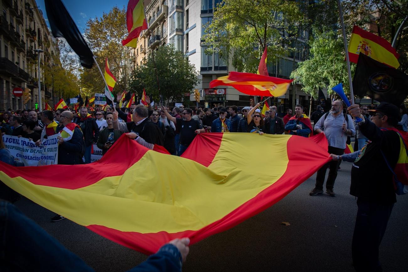 Manifestación de Jusapol en Barcelona.