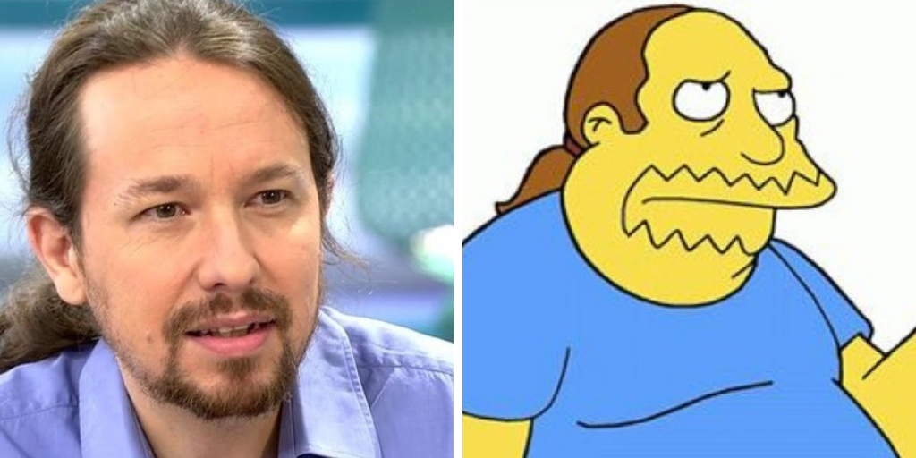 Pablo Iglesias y el vendedor de comics de Los Simpsons