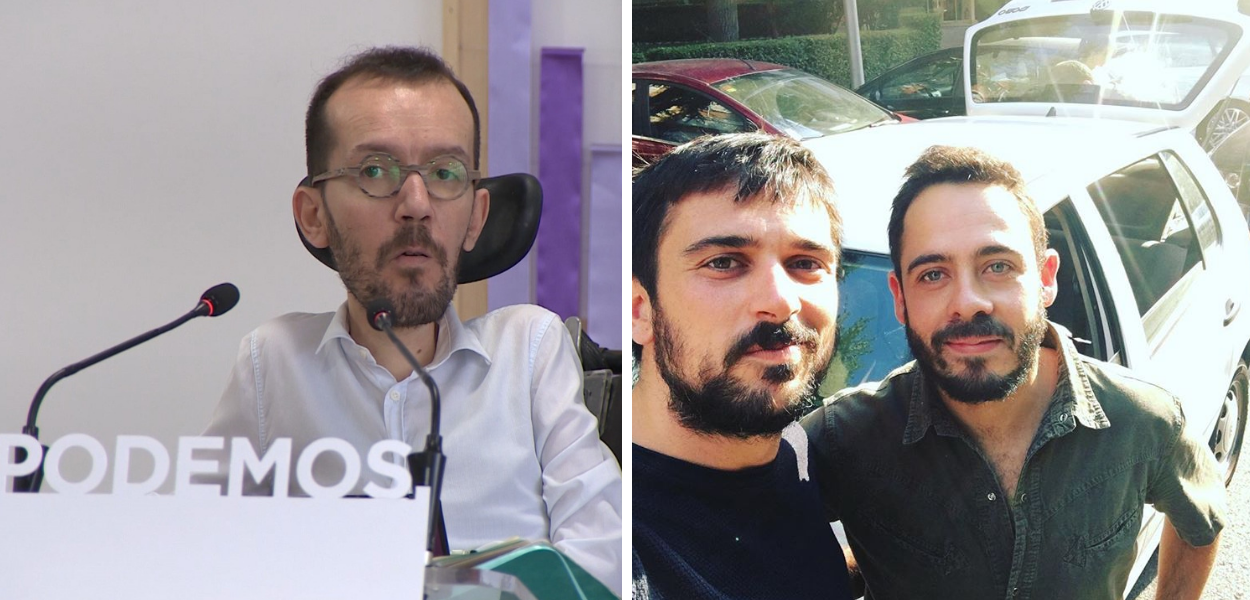 Pablo Echenique, Ramón Espinar y Francisco Casamayor, de Podemos.