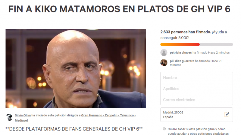 Petición change.org Petición change.org