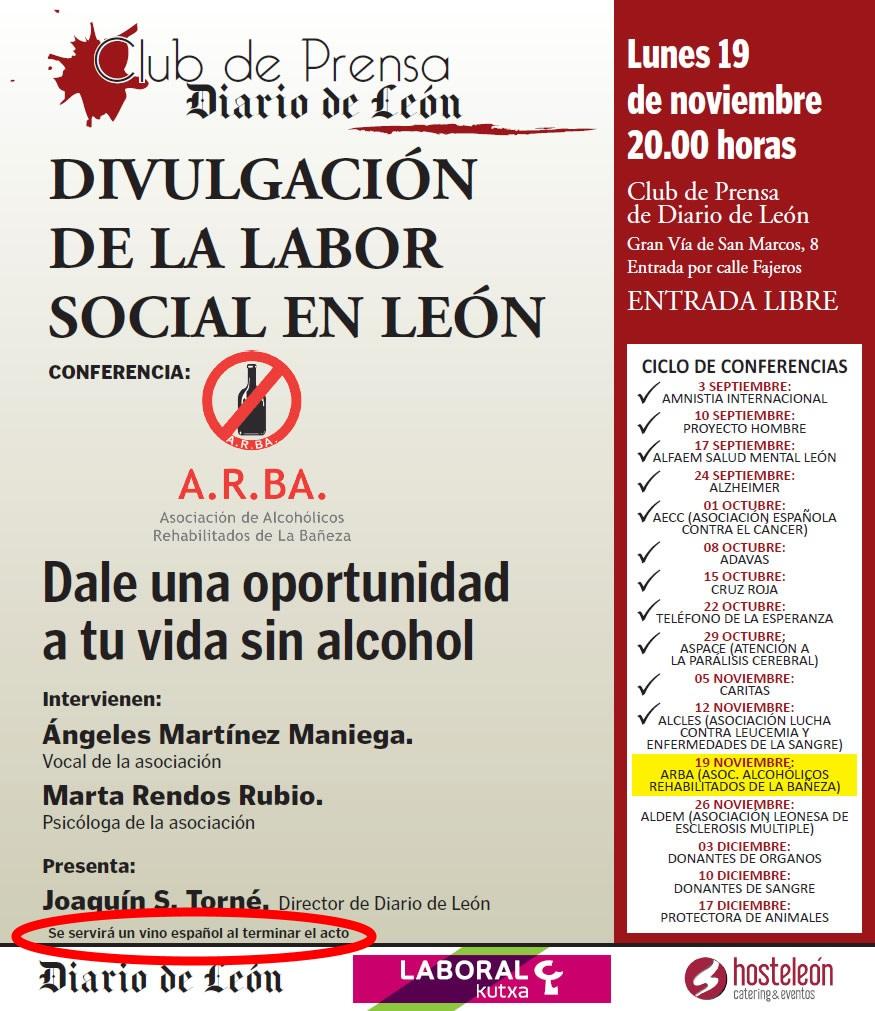 Cartel del club de la prensa del Diario de León