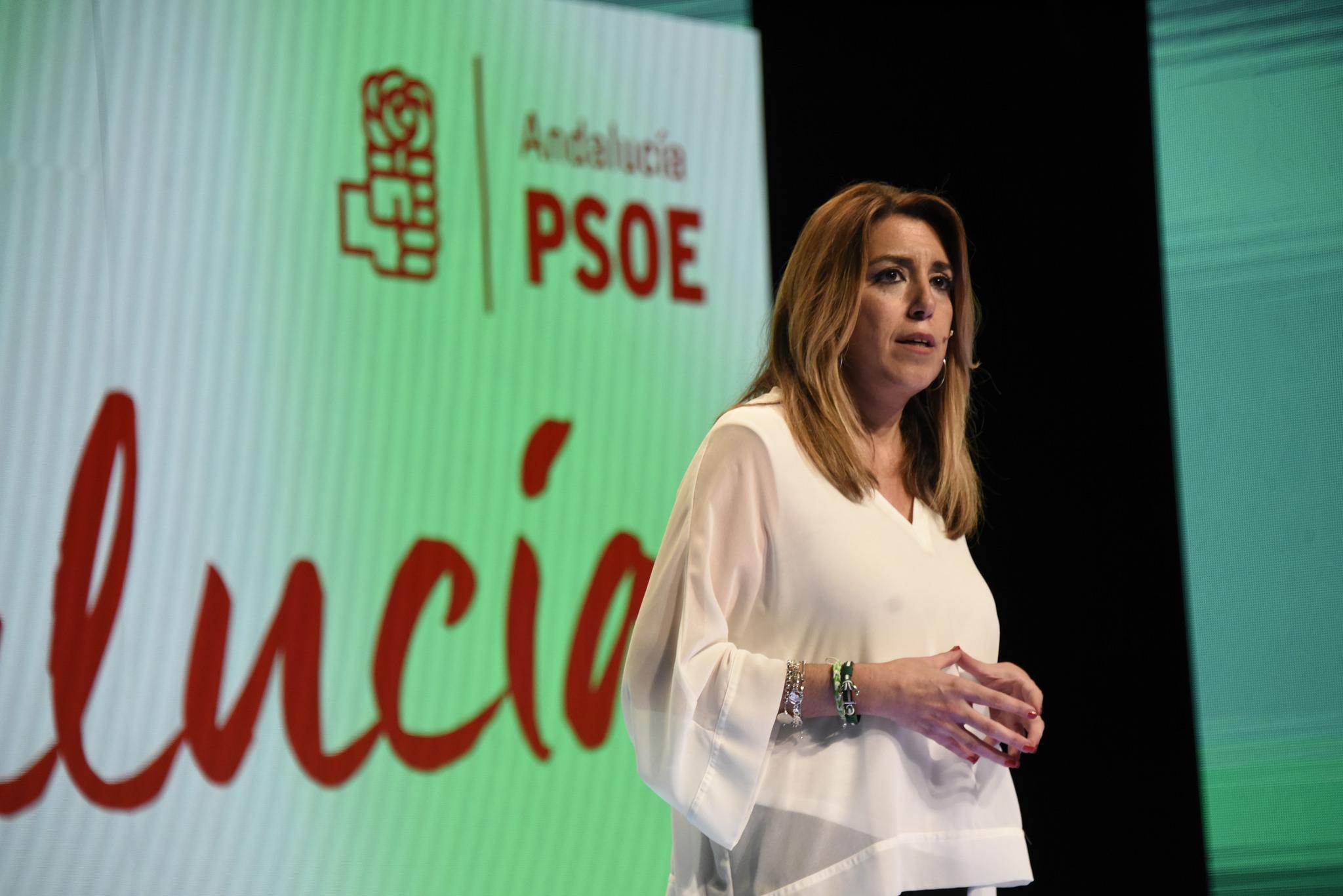 Susana Díaz, en un acto electoral del PSOE andaluz.