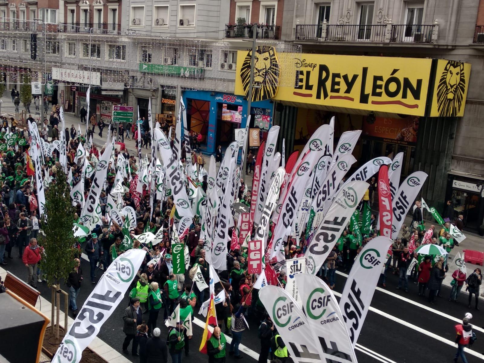 Manifestación de funcionarios de Justicia en Madrid. ElPlural.com