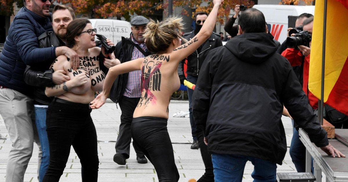 Manifestantes de Femen. Fuente: Twitter.