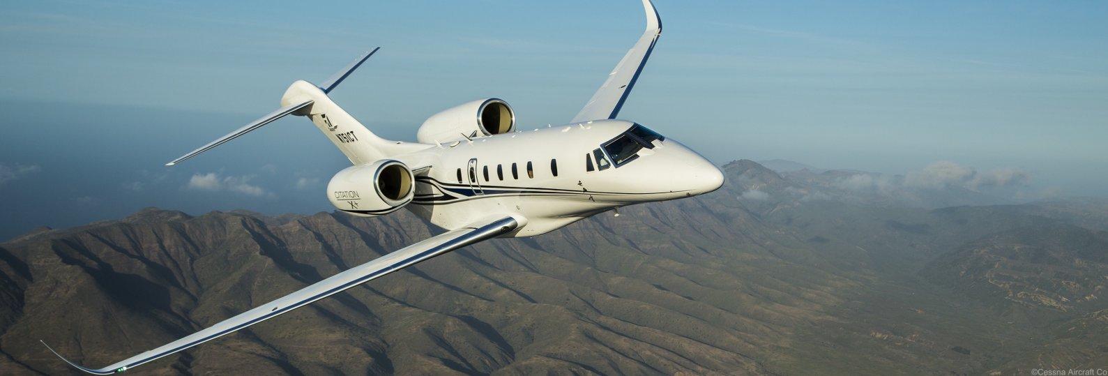 Imagen de un Cessna Citation, uno de los aviones a reacción privados más usados en el mundo 