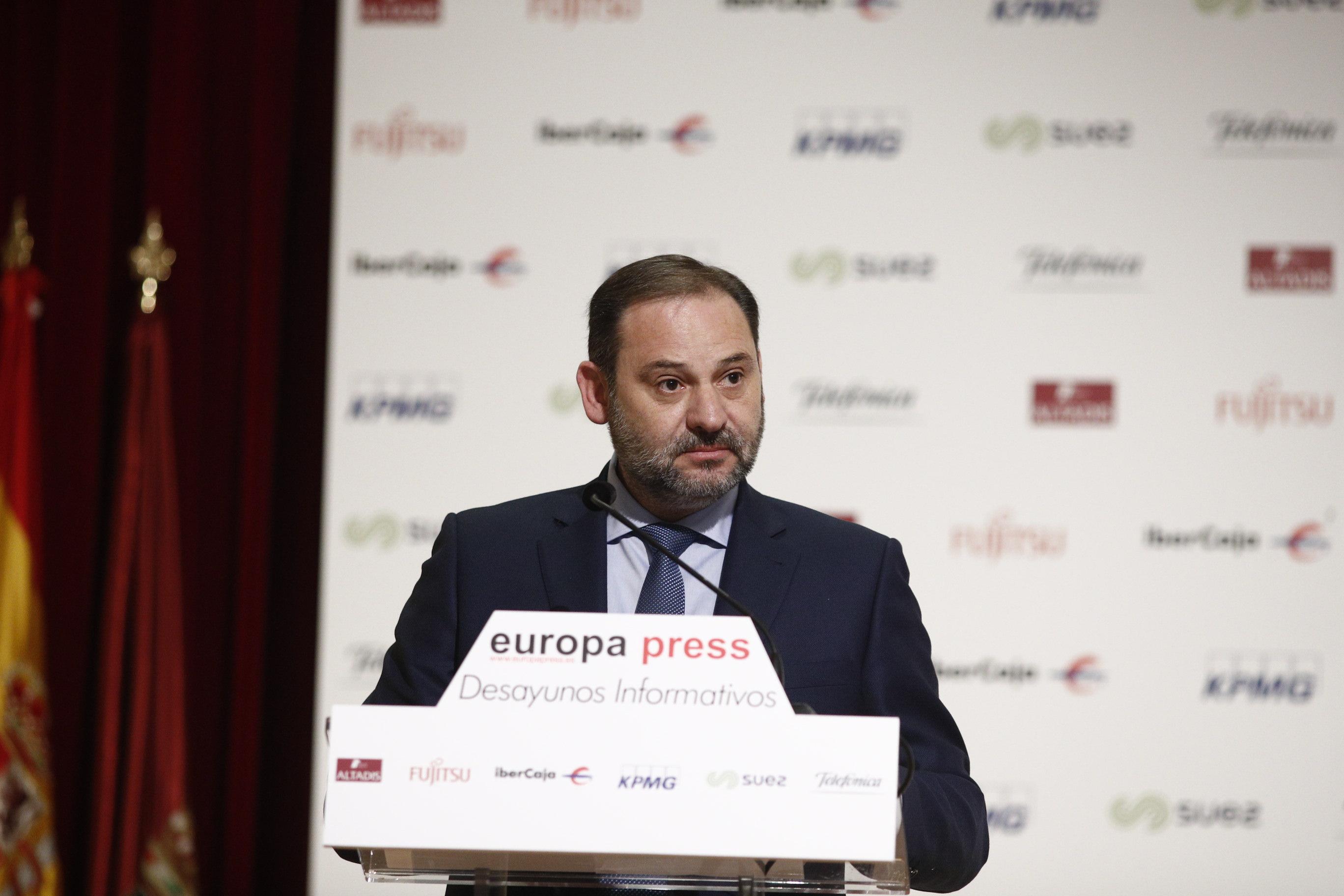 El ministro de Fomento José Luis Ábalos interviene en los Desayunos Informativos de Europa Press en Madrid -  Eduardo Parra Europa Press