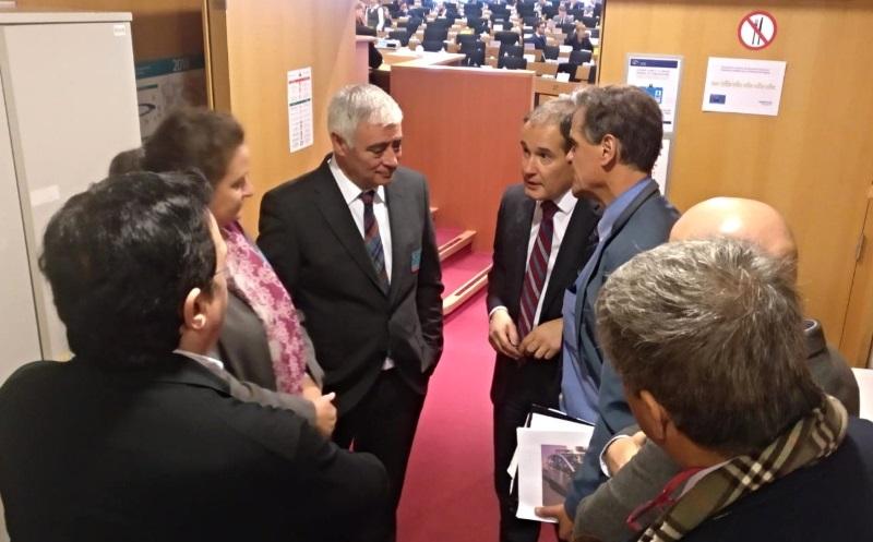 Reunion con el eurodiputado socialista Juan Fernando Lopez Aguilar. SUP