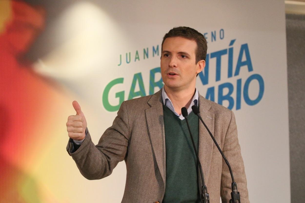 El presidente del Partido Popular, Pablo Casado